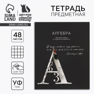 Тетрадь в клетку, предметная, 48 л.,на скрепке, А5 «Силуэт. Алгебра»