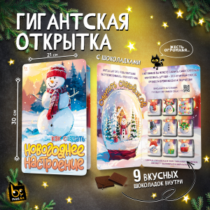 Чёкобук, НОВОГОДНЕЕ НАСТРОЕНИЕ, молочный шоколад, 45 г., TM Prod.Art