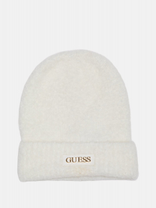 faux-leather logo patch beanie