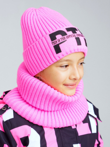 Комплект для девочки: шапка, снуд