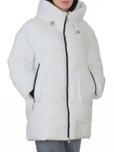 8362 WHITE Куртка зимняя женская оверсайз (200 гр. холлофайбер)