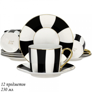 205-354 Чайный набор 12пр. 230 мл ЖАКЛИН  в под.уп.(х6)Фарфор