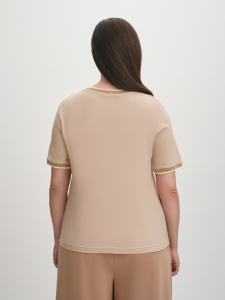 Трикотажная блуза из вискозы с подвязами