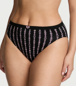 Seamless Heart Stripe High-Leg Brief Panty