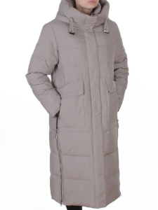 8359 GRAY Пальто зимнее женское (200 гр. холлофайбер)