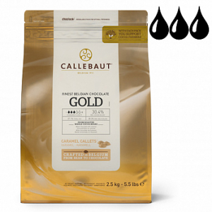Шоколад Callebaut GOLD (Голд) Белый с карамелью  2,5 кг