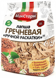 МАКСТОРИ ЛАПША ГРЕЧНЕВАЯ РУЧНОЙ РАСКАТКИ 250Г