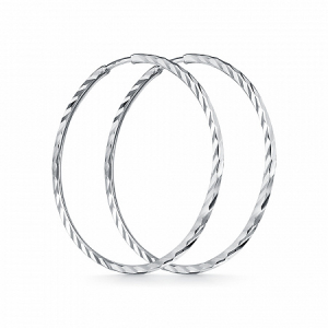 Серьги родированные серебро 925*