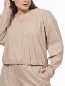 Укороченный свитшот с V-вырезом