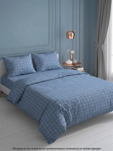Комплект постельного белья Таттерсол голубой бязь