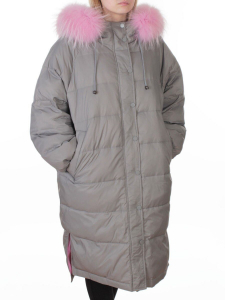 3072 GRAY Пальто зимнее пуховое женское (пух)