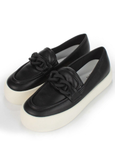 03-DJ35-2 BLACK Полуботинки женские (натуральная кожа)