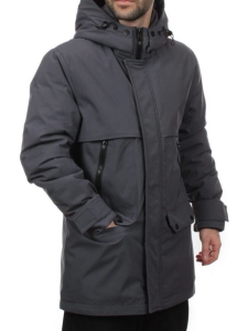 8891 DK. GRAY Куртка мужская зимняя облегченная (130 гр. холлофайбер)