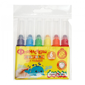 Фломастеры MAXI 6 цветов 
