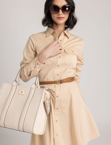 USPA BOX TOTE WITH CROSSBODY STRAP