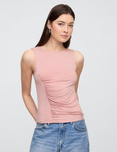 Asymmetrical Ruched Tank Top