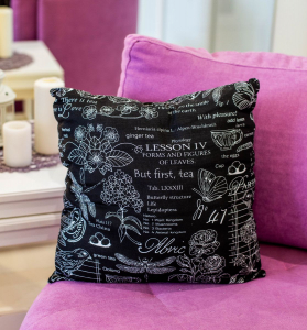 Подушка декоративная ботаника