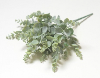 Искусственные цветы, Ветка в букете зелень самшит (1010237) патина