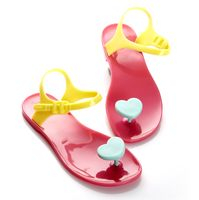 Сандалии Zhoelala Heart (фуксия+голубой+желтый) / Zhoelala Heart (magenta+blue(heart)+yellow)