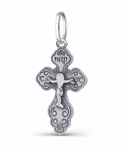 134.55 крест из серебра частично черненый штампованный