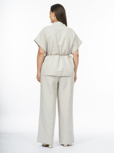 Блуза-кимоно изо льна и хлопка