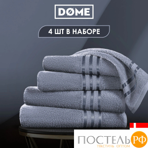 ГАРМОНИКА серо-гол К-т Полотенец 50х80-2/70х130-2, 4 пр., 100% хл, 440 гр/м2