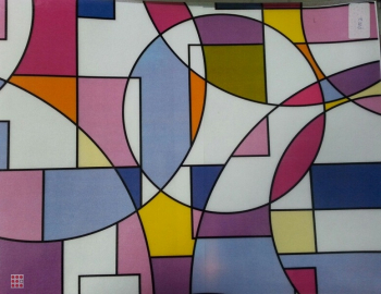 Витражная самоклеющаяся статическая пленка с тиснением P002, 2 м ? 0,45 м