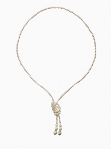 Бусы «Жемчуг» узел, шар №2.6.8.10, цвет молочный, 60 см