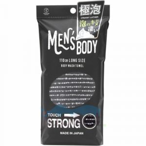 MEN'S BODY STRONG Мочалка-полотенце для мужчин, ультражёсткая, размер 28х110 см.