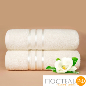 (1040) Полотенце (однотон) 70х130 см-2 шт Dome Harmonika Махра 440 г/м2 1040 Молочный