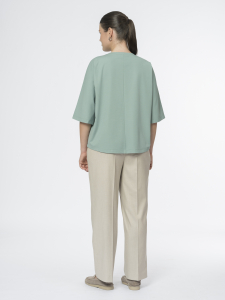 Блуза из вискозного трикотажа