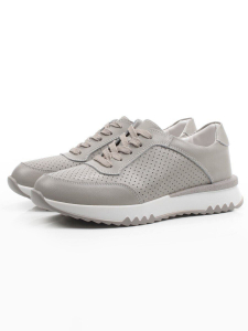 03-C215-3K GRAY Кроссовки женские (натуральная кожа)