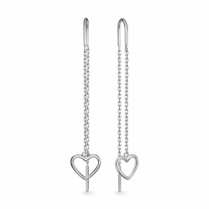 Серьги родированные серебро 925*