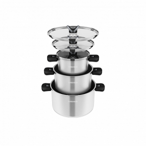 Набор кастрюль FOLDAWAY 3шт (1.3л + 3л + 6л)