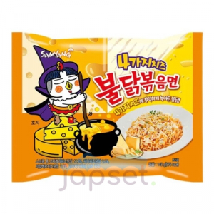 Samyang Лапша Рамэн со вкусом Острой Курицы Бульдак Четыре сыра, 145 гр