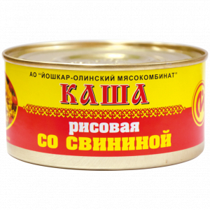 Консервы мясные Каша рисовая со свининой №8, 325 г