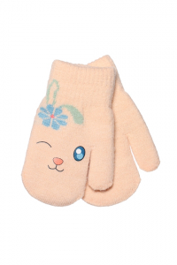 Варежки дет. Мария F058 Зайка двойные