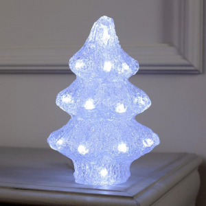 Светодиодная фигура «Ёлочка» 7?21?7 см, акрил, 20 LED, батарейки ААх2 (не в комплекте), свечение белое