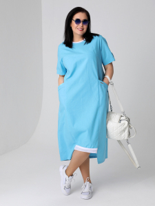 Платье (голубой, 56)