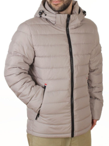 D6243 GRAY/BEIGE Куртка мужская зимняя (200 гр. холлофайбер)