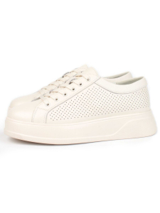 05-DXT53-2 BEIGE Кроссовки женские (натуральная кожа)