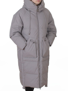 6615 GRAY Пальто зимнее женское (200 гр. холлофайбер)
