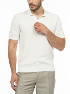 Джемпер-поло из шелка и хлопка