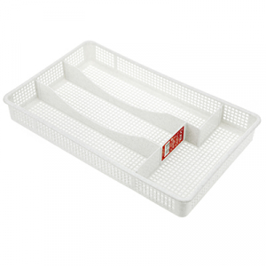 Лоток для столовых приборов пластмассовый 33х20х5см, мрамор (Россия)