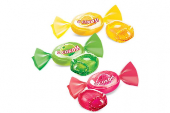 Карамель с соком малины, яблока и лимона (упаковка 1 кг)