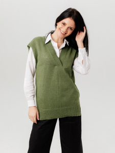 Жилет из льна 7-37 полынь