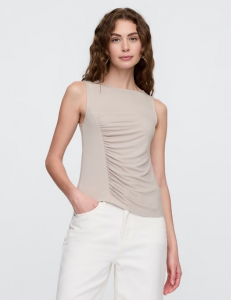 Asymmetrical Ruched Tank Top