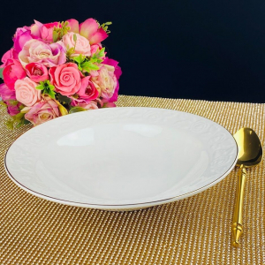 109-163 Набор из 6 глубоких тарелок 23см БЕЛАЯ РОЗА в под.уп.(х6)Фарфор