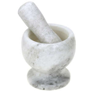 Ступка 200мл натуральный камень д10см h10,5см, с пестиком 4х13см 