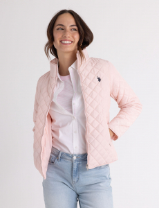 QUILTED SIDE KNIT MOTO JACKET